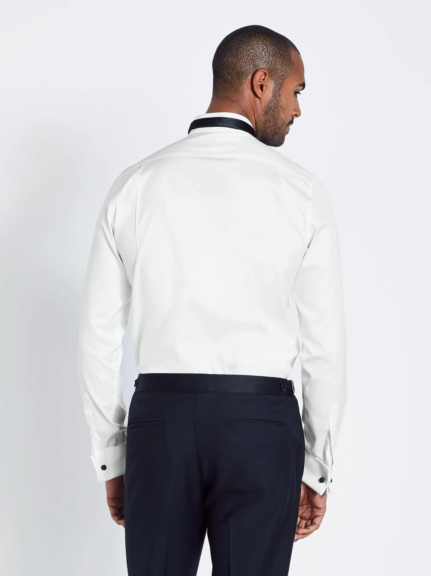 Wing Collar Fly-Front Dress Shirt